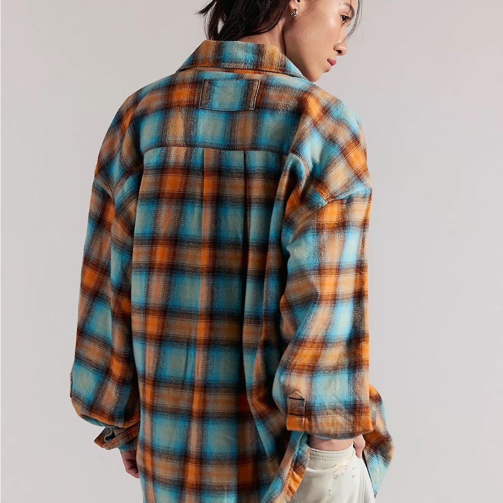 We The Free Vibrant Plaid Button Down Shirt